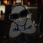 A$AP Rocky em visual animado no vídeo de WHISKEY e AIR FORCE (BLACK DEMARCO), inspirado na arte de Tim Burton.