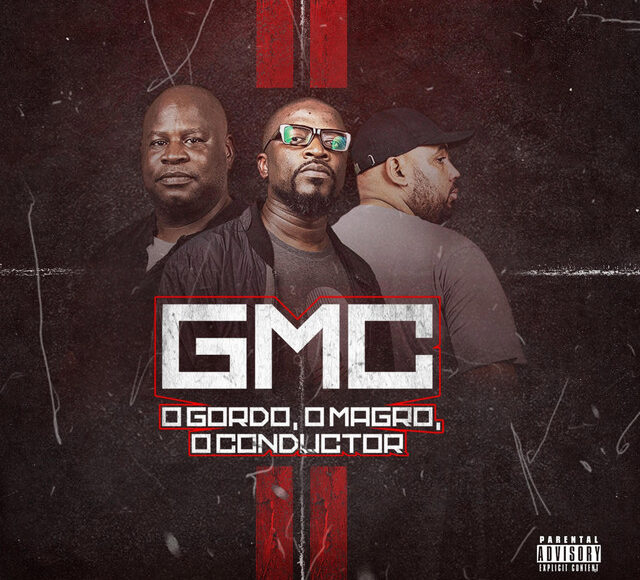Capa do álbum GMC – O Gordo, O Magro e O Condutor, projeto de rap angolano com Denexl, Edu Z e Condutor.