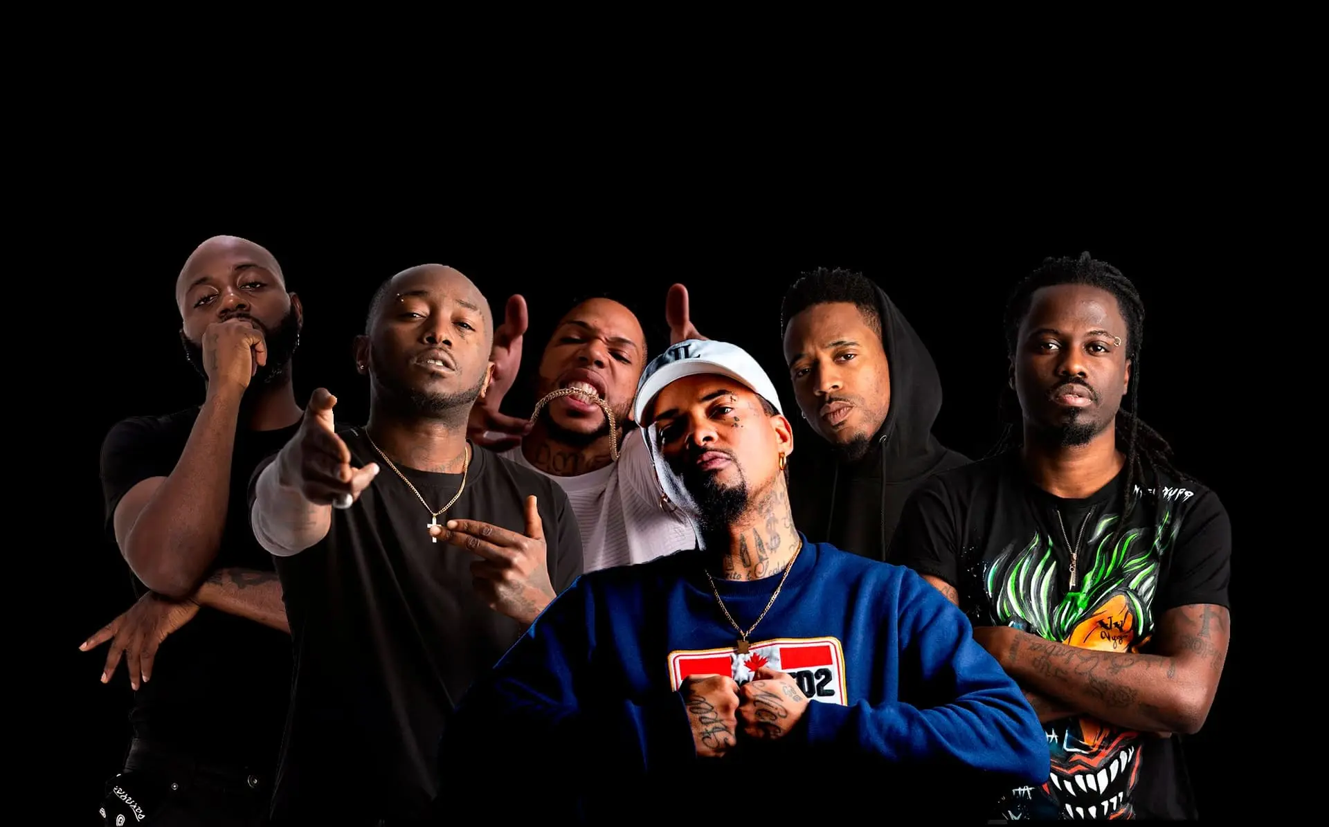 Caveira: O EP de Beef da Força Suprema que se tornou clássico do Rap Angolano 9 Força Suprema formada por NGA, Masta, Don G, Prodígio, Deezy e Monsta, coletivo responsável pelo EP Caveira no Rap Angolano