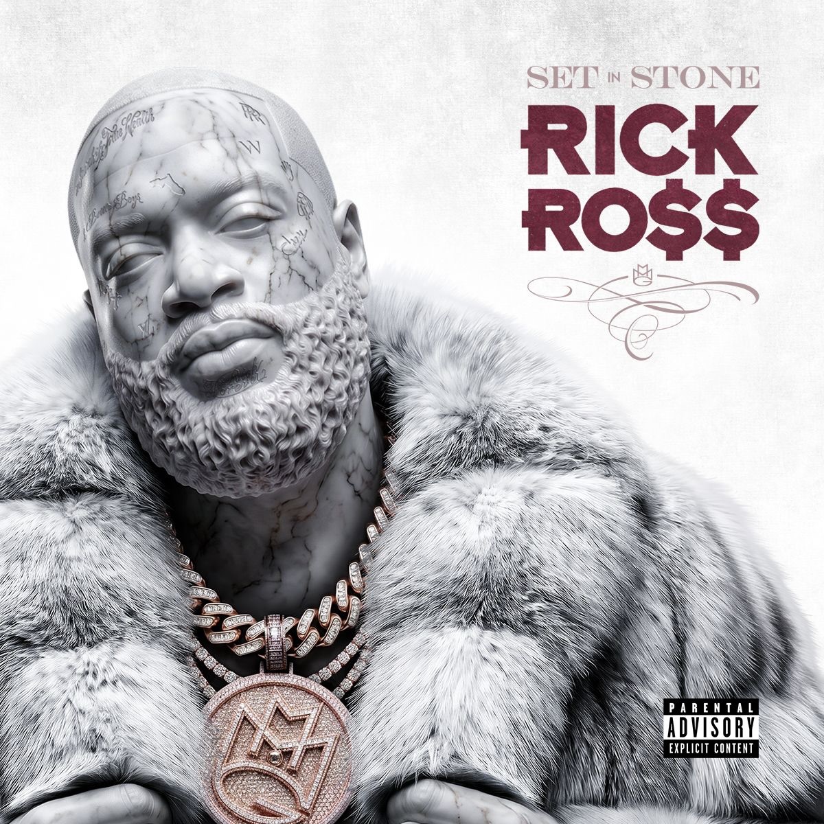 Capa do oficial do álbum Set in Stone do rapper Rick Ross
